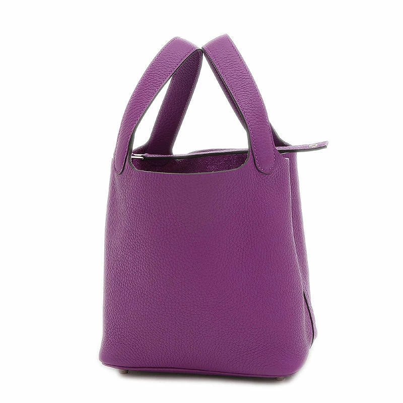 Hermes Picotan Lock PM Taurillon Clemence Anemone Z Engraved Handbag For Women 8 Hermes Picotan Lock PM Taurillon Clemence Anemone Z Engraved Handbag For Women - Image 6