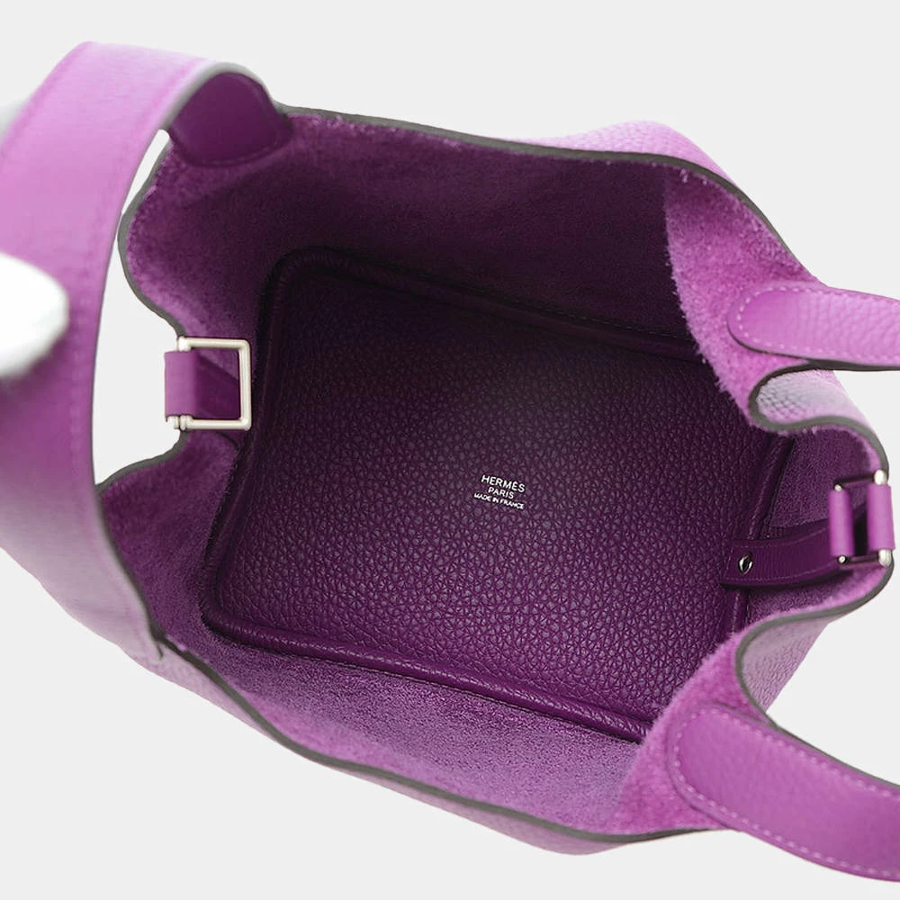 Hermes Picotan Lock PM Taurillon Clemence Anemone Z Engraved Handbag For Women 5 Hermes Picotan Lock PM Taurillon Clemence Anemone Z Engraved Handbag For Women - Image 3