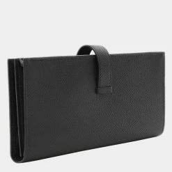 Hermes Bearnsfre Long Wallet Monochrome Saw Black Epson Z Engraved For Women -Deals Hermes Store luxury women hermes used handbags p679790 006