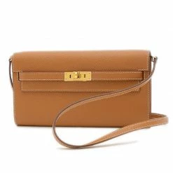 Hermes Kelly Long To Go Epson Gold Z Engraved Shoulder Bag For Women -Deals Hermes Store luxury women hermes used handbags p679797 001