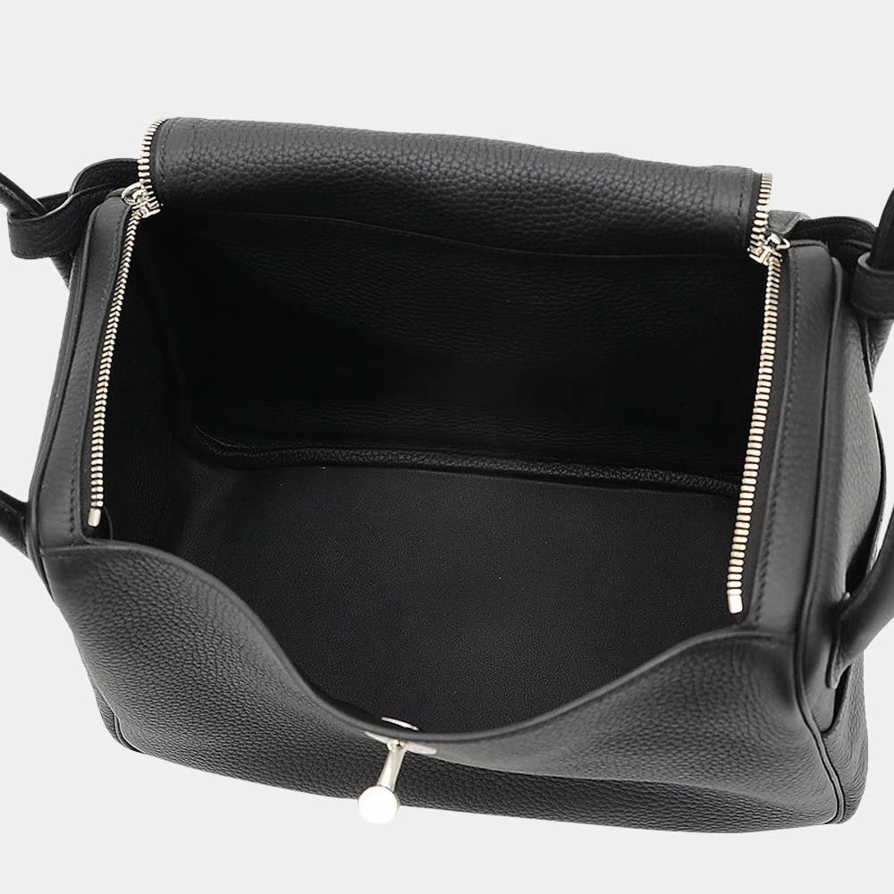 Hermes Lindy 30 Taurillon Black U Engraved Handbag Shoulder Bag For Women 5 Hermes Lindy 30 Taurillon Black U Engraved Handbag Shoulder Bag For Women - Image 3