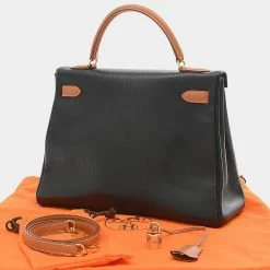 Hermes Kelly 32 Inner Stitch Ardennes Chamony Black Natural Z Engraved Handbag For Women -Deals Hermes Store luxury women hermes used handbags p679808 006