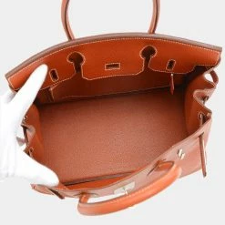 Hermes Birkin 30 Goat Coromandel Brick I Engraved Handbag For Women -Deals Hermes Store luxury women hermes used handbags p679811 008