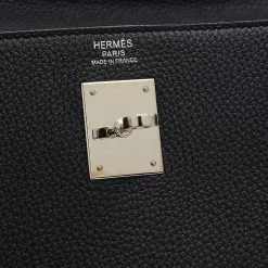 Hermes Kelly 32 Togo Black A Engraved Handbag For Women 18 Hermes Kelly 32 Togo Black A Engraved Handbag For Women -Deals Hermes Store luxury women hermes used handbags p679812 006