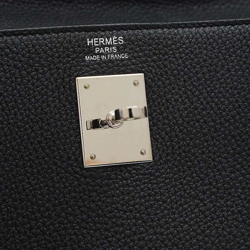 Hermes Kelly 32 Togo Black A Engraved Handbag For Women 10 Hermes Kelly 32 Togo Black A Engraved Handbag For Women - Image 8