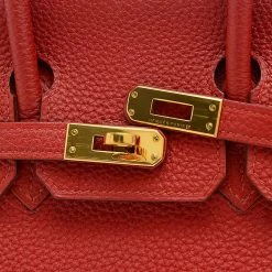 Hermes Birkin 25 Togo Rouge Glénat T Engraved Handbag For Women -Deals Hermes Store luxury women hermes used handbags p679813 005