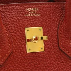 Hermes Birkin 25 Togo Rouge Glénat T Engraved Handbag For Women -Deals Hermes Store luxury women hermes used handbags p679813 010