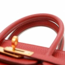 Hermes Birkin 25 Togo Rouge Glénat T Engraved Handbag For Women -Deals Hermes Store luxury women hermes used handbags p679813 011