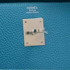 Hermes Kelly 32 Inner Stitch Taurillon Clemence Turquoise R Engraved Handbag For Women -Deals Hermes Store luxury women hermes used handbags p679815 001