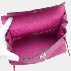 Hermes Kelly 28 Inner Sewn Togo Rose Purple C Engraved Handbag For Women -Deals Hermes Store luxury women hermes used handbags p679816 002