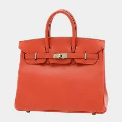 Hermes Birkin 25 Tadelact Saint-Ginne R Engraved Handbag For Women