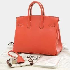 Hermes Birkin 25 Tadelact Saint-Ginne R Engraved Handbag For Women -Deals Hermes Store luxury women hermes used handbags p679818 002