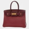 Hermes Birkin 30 Touch Taurillon Sombrero Rouge Ash C Engraved Handbag For Women -Deals Hermes Store luxury women hermes used handbags p679819 001
