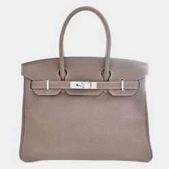 Hermes Togo Birkin 30 Handbag Greige For Women