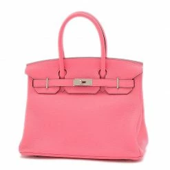 Hermes Birkin 30 Taurillon Rose Azare Y Engraved Handbag For Women -Deals Hermes Store luxury women hermes used handbags p679826 006
