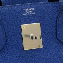 Hermes Birkin 30 Togo Blue Electric D Engraved Handbag For Women -Deals Hermes Store luxury women hermes used handbags p679827 005