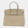 Hermes Birkin 30 Togo Turtier Gray T Engraved Handbag For Women -Deals Hermes Store luxury women hermes used handbags p679828 002