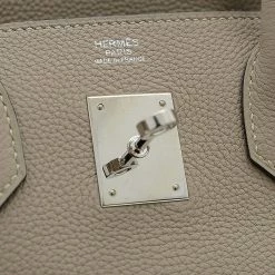 Hermes Birkin 30 Togo Turtier Gray T Engraved Handbag For Women -Deals Hermes Store luxury women hermes used handbags p679828 005
