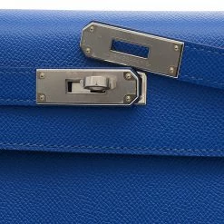 Hermes Kelly 28 Outer Sewing Epson Blue France U Engraved Handbag For Women -Deals Hermes Store luxury women hermes used handbags p679829 003