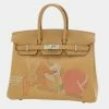 Hermes Birkin 25 In-N-Out Swift Biscuit Z Engraved Handbag For Women -Deals Hermes Store luxury women hermes used handbags p679833 002