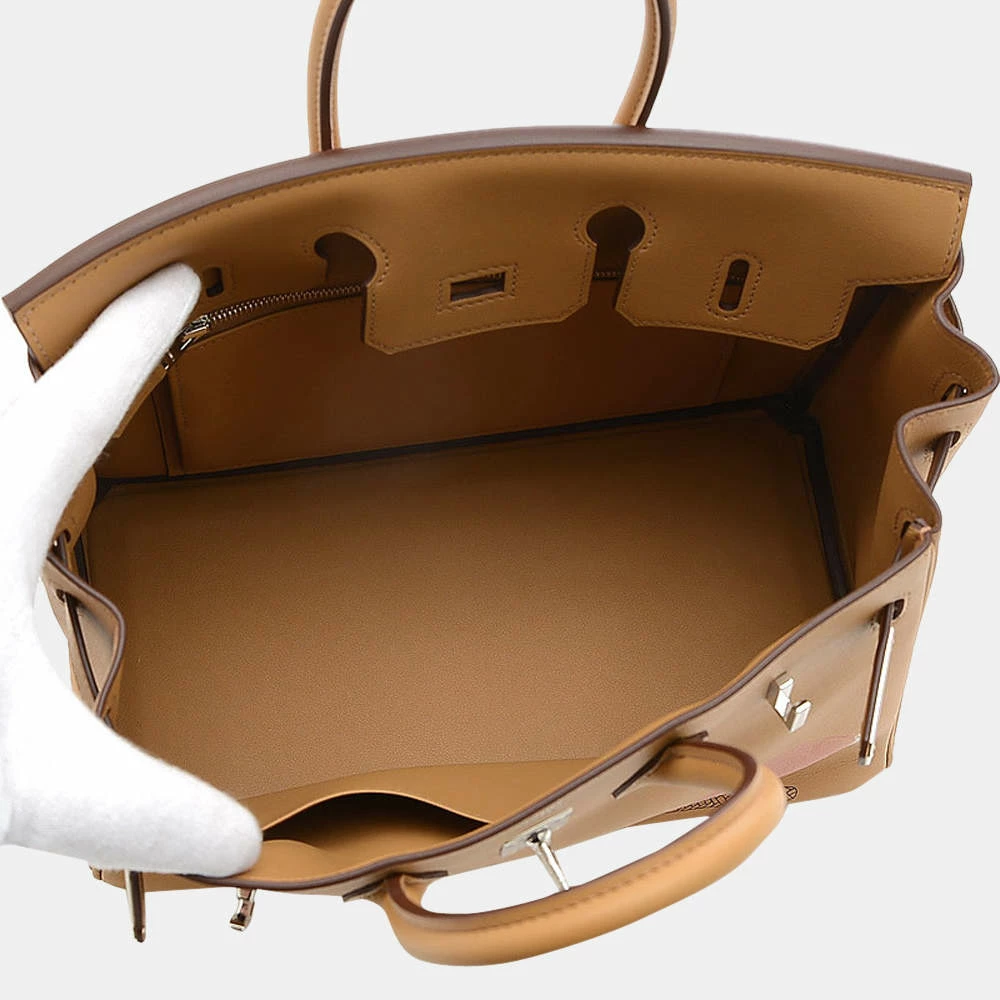 Hermes Birkin 25 In-N-Out Swift Biscuit Z Engraved Handbag For Women 5 Hermes Birkin 25 In-N-Out Swift Biscuit Z Engraved Handbag For Women - Image 3