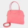 Hermes Pink Epsom Leather Bolide 27 Satchel Bag For Women