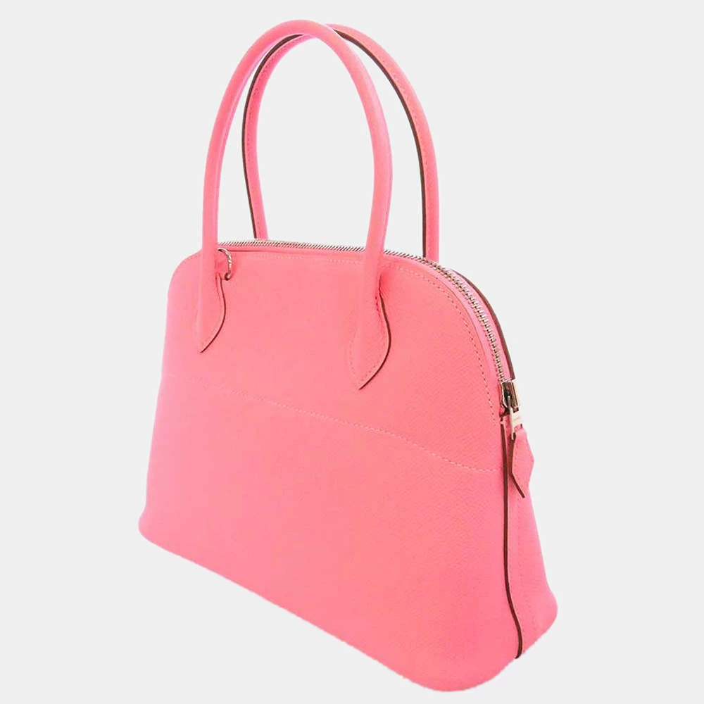 Hermes Pink Epsom Leather Bolide 27 Satchel Bag For Women 4 Hermes Pink Epsom Leather Bolide 27 Satchel Bag For Women - Image 2