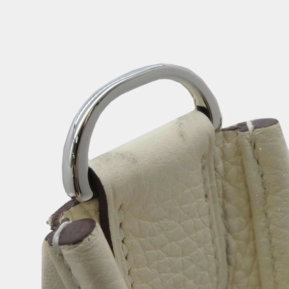 Hermes White Taurillon Clemence Leather Evelyn III Amazon PM Shoulder Bag For Women 14 Hermes White Taurillon Clemence Leather Evelyn III Amazon PM Shoulder Bag For Women - Image 12