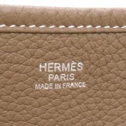 Hermes Brown Taurillon Clemence Leather Evelyn III GM Shoulder Bag For Women -Deals Hermes Store luxury women hermes used handbags p680004 004