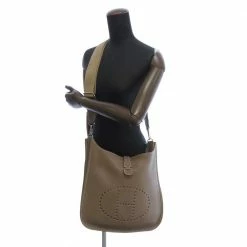 Hermes Brown Taurillon Clemence Leather Evelyn III GM Shoulder Bag For Women -Deals Hermes Store luxury women hermes used handbags p680004 010