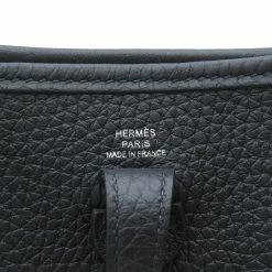 Hermes Black Taurillon Clemence Leather Evelyn TPM Shoulder Bag For Women -Deals Hermes Store luxury women hermes used handbags p680014 005