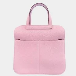 Hermes Pink Taurillon Clemence Leather Halzan 25 Tote Bag For Women -Deals Hermes Store luxury women hermes used handbags p680021 005