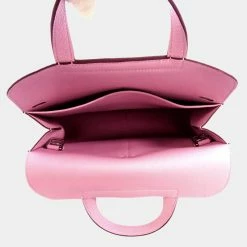 Hermes Pink Taurillon Clemence Leather Halzan 25 Tote Bag For Women -Deals Hermes Store luxury women hermes used handbags p680021 007