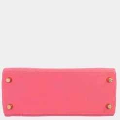 Hermes Pink Swift Leather Gold Hardware Kelly Retourne 25 Bag For Women -Deals Hermes Store luxury women hermes used handbags p680031 002