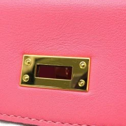Hermes Pink Swift Leather Gold Hardware Kelly Retourne 25 Bag For Women -Deals Hermes Store luxury women hermes used handbags p680031 011