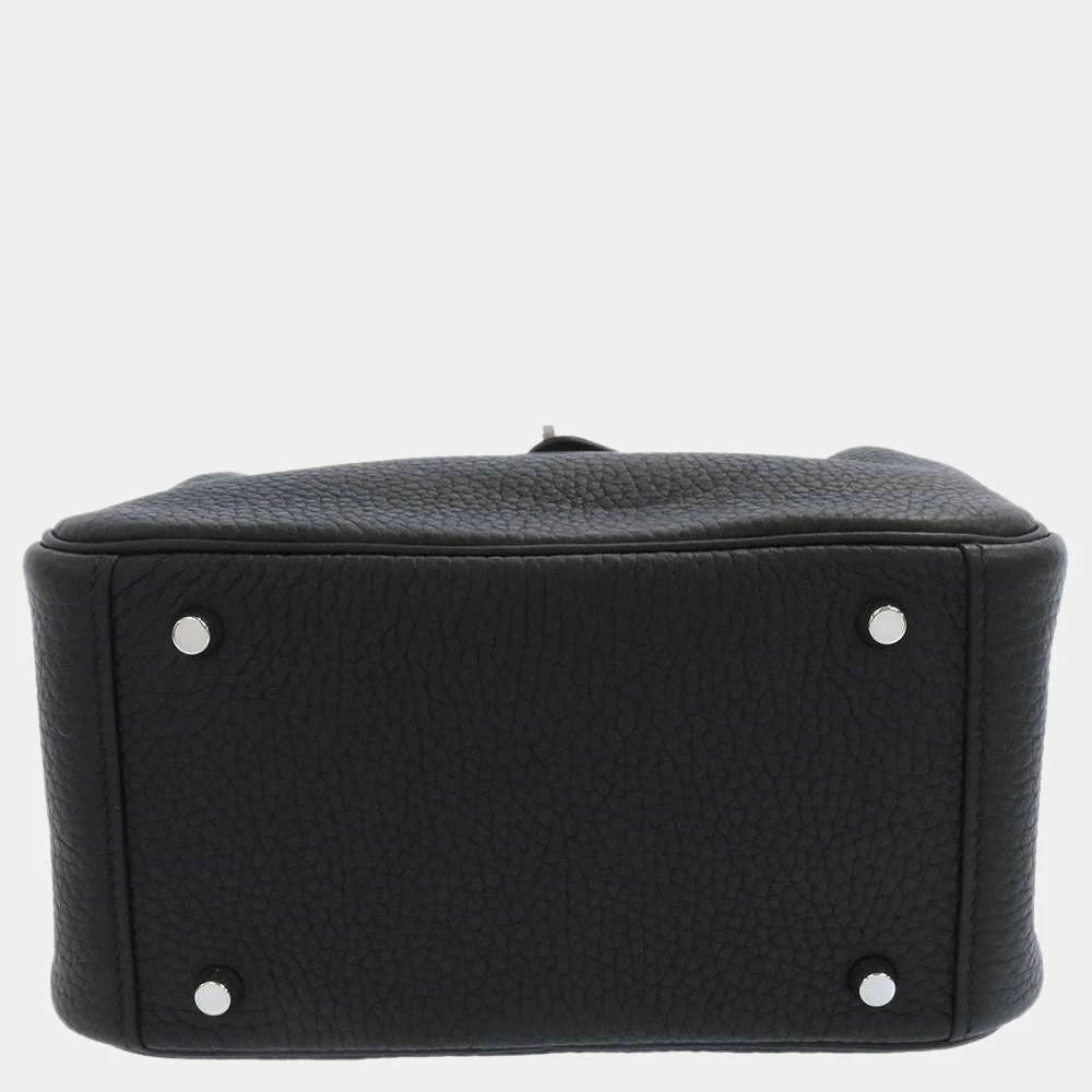 Hermes Black Taurillon Clemence Leather Mini Lindy 20 Shoulder Bag For Women 6 Hermes Black Taurillon Clemence Leather Mini Lindy 20 Shoulder Bag For Women - Image 4