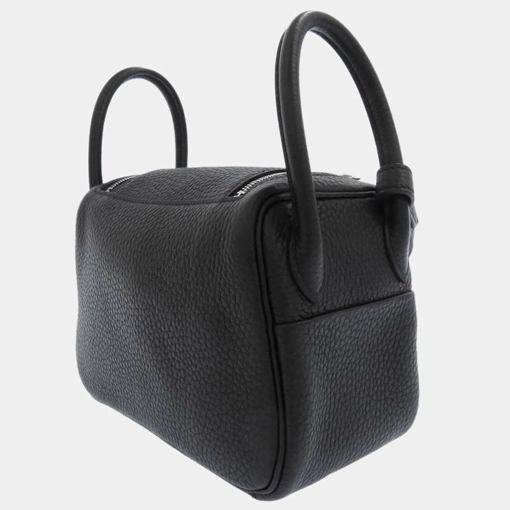 Hermes Black Taurillon Clemence Leather Mini Lindy 20 Shoulder Bag For Women 4 Hermes Black Taurillon Clemence Leather Mini Lindy 20 Shoulder Bag For Women - Image 2