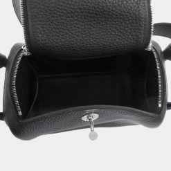 Hermes Black Taurillon Clemence Leather Mini Lindy 20 Shoulder Bag For Women 18 Hermes Black Taurillon Clemence Leather Mini Lindy 20 Shoulder Bag For Women -Deals Hermes Store luxury women hermes used handbags p680034 007