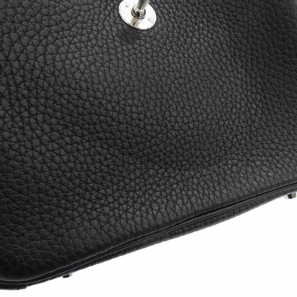 Hermes Black Taurillon Clemence Leather Mini Lindy 20 Shoulder Bag For Women 12 Hermes Black Taurillon Clemence Leather Mini Lindy 20 Shoulder Bag For Women - Image 10