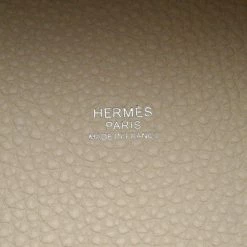 Hermes Gold/Grey Taurillon Clemence Leather Picotin Lock 18 Casaque Tote Bag For Women -Deals Hermes Store luxury women hermes used handbags p680039 005
