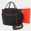 Hermes Navy/Brown Canvas Leather Sac De Pansage Tote Bag For Women -Deals Hermes Store luxury women hermes used handbags p680048 006