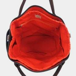 Hermes Navy/Brown Canvas Leather Sac De Pansage Tote Bag For Women -Deals Hermes Store luxury women hermes used handbags p680048 011