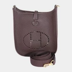 Hermes Chocolat Togo Evelyne TPM GHW For Women