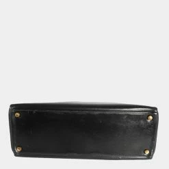 Hermes Vintage Black Box Calf Retourne Kelly 32 GHW For Women -Deals Hermes Store luxury women hermes used handbags p680318 003