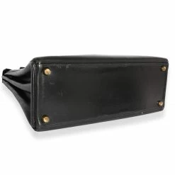 Hermes Vintage Black Box Calf Retourne Kelly 32 GHW For Women -Deals Hermes Store luxury women hermes used handbags p680318 006