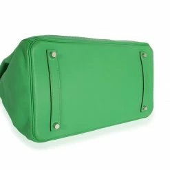 Hermes Bamboo Togo Ghillies Birkin 35 PHW For Women -Deals Hermes Store luxury women hermes used handbags p680329 007