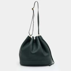 Hermes Vert Fonce Togo Leather Market Bag For Women
