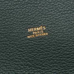 Hermes Vert Fonce Togo Leather Market Bag For Women -Deals Hermes Store luxury women hermes used handbags p680825 010
