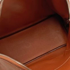 Hermes Hermès Gold Swift Leather Palladium Plated Web Bolide 1923 Bag For Women -Deals Hermes Store luxury women hermes used handbags p680882 010