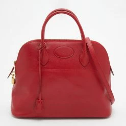 Hermes Rogue Vif Courchevel Leather Bolide Bolide 35 Bag For Women